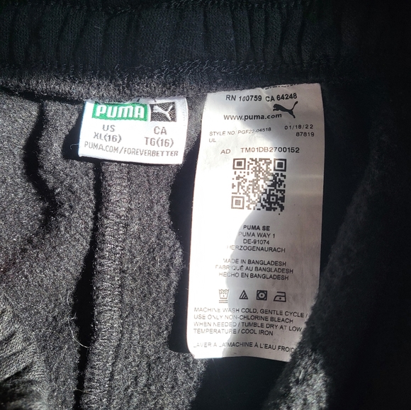 Girls Puma Sweats sz 16 - Picture 5 of 5